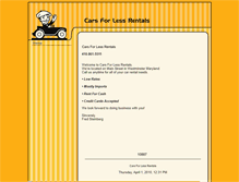Tablet Screenshot of carsforlessrentals.net